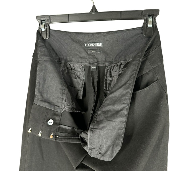 Express Women’s 6R Black Pants Career Office Minimalist Capsule Trouser Flare - Picture 14 of 15